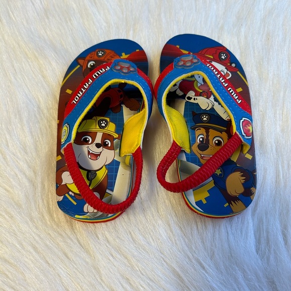 Paw Patrol Thong Sandals Boys‎ Size 7-8 Slip On Flip Flops Shoes - Picture 5 of 6
